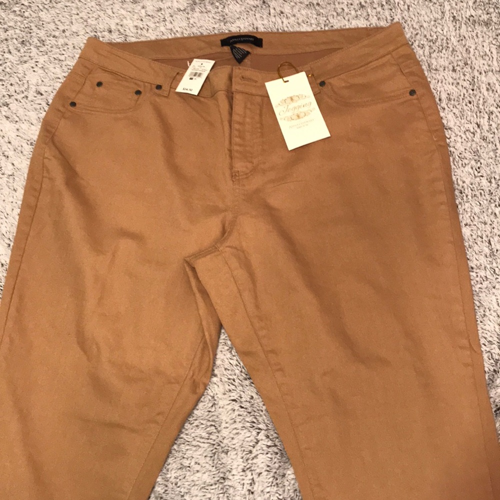Ashley Stewart Womens Plus Size 20 Jegging in Tan